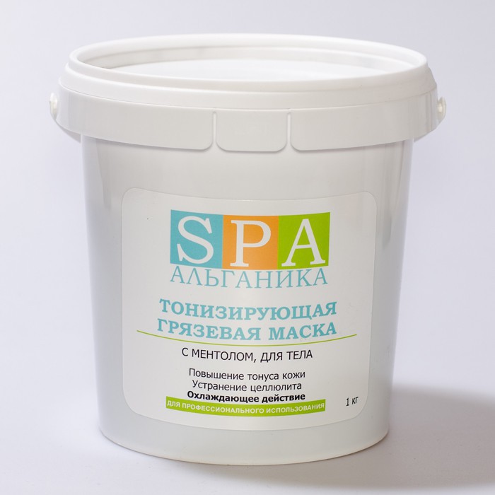 Тонизирующая грязевая маска с ментолом с охлаждающим эффектом SPA Альганика (1 кг)
