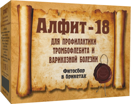 Чайный напиток АЛФИТ-18 ТРОМБОФЛЕБИТНЫЙ, 60 брикетов