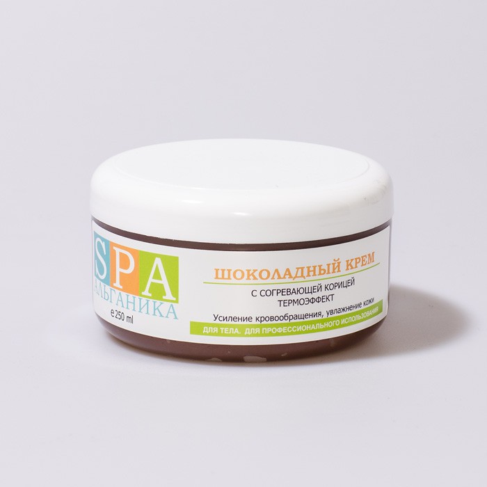Шоколадный крем для тела с согревающей корицей SPA Альганика (250 мл)
