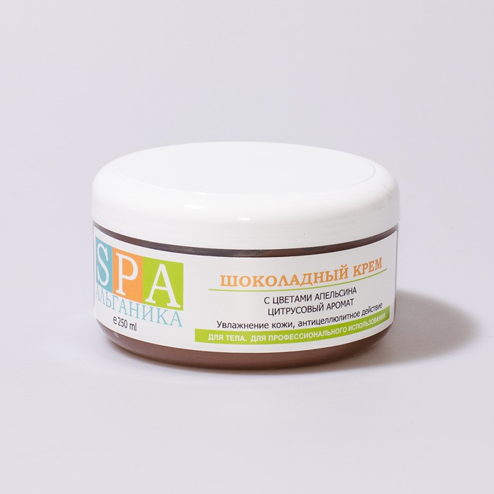 Шоколадный крем для тела с цветами апельсина SPA Альганика (250 мл)