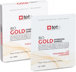 TETE Коллагеновая маска моментального действия с коллоидным золотом, упаковка 1 шт / TETe BIO Gold Collagen Mask
