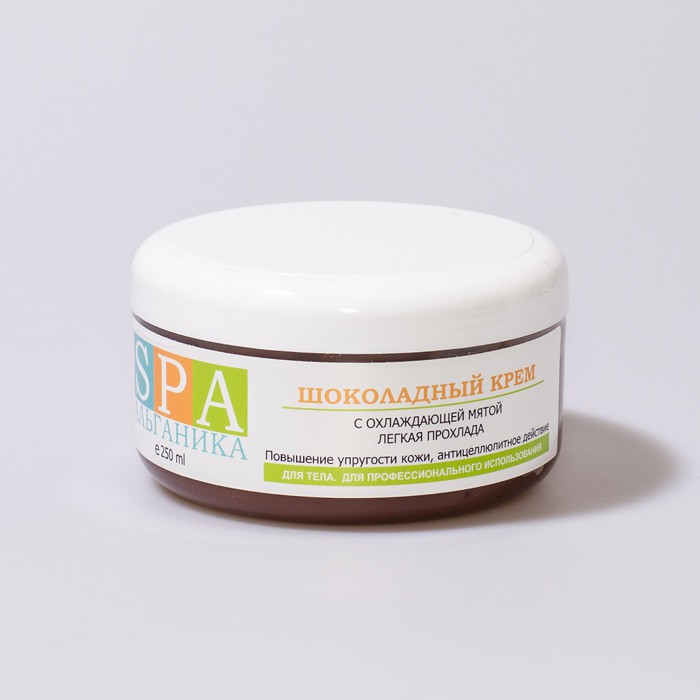 Шоколадный крем для тела с охлаждающей мятой SPA Альганика (250 мл)