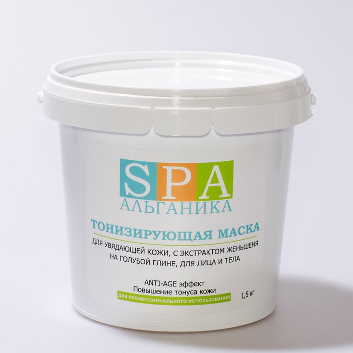 Маска «Anti-Age» с голубой глиной, экстрактом женьшеня и родиолы SPA Альганика (0,75 кг)