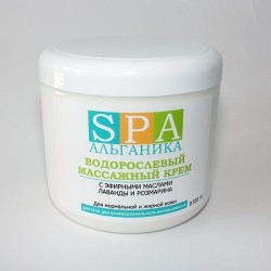 Водорослевый массажный крем с эфирными маслами лаванды и розмарина SPA Альганика (500 мл)