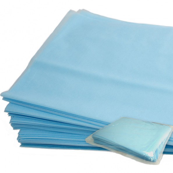 Одноразовая простыня SMS 80х200см голубая ЭКОНОМ 20шт/уп