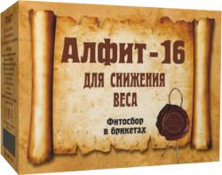 Чай Алфит-16 для снижения веса брикетированный (60 брикетов по 2 г)