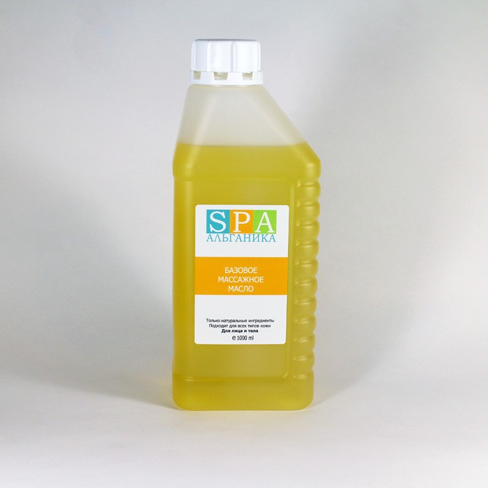 Массажное масло для лица и тела базовое SPA Альганика (1000 мл)
