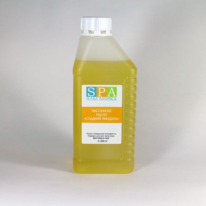 Массажное масло для лица и тела Сладкий миндаль SPA Альганика (1000 мл)