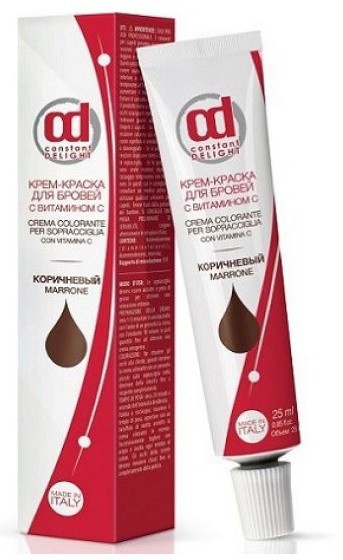 Constant Delight Крем- краска для бровей и ресниц с витамином C Коричневая, 22 мл КД16993 