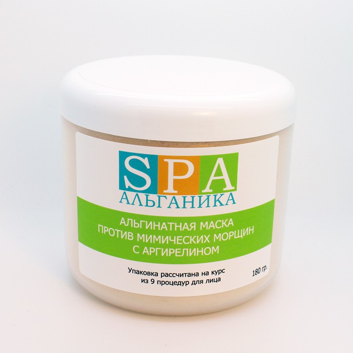 Альгинатная маска для лица SPA Альганика, с аргирелином против мимических морщин (180 гр)