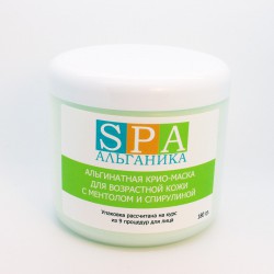 Альгинатная маска для лица SPA Альганика, с ментолом и спирулиной для возрастной кожи (180 гр)