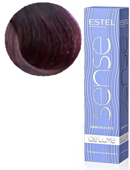 Sense De Luxe Крем-краска для волос, 5/6 Светлый шатен фиолетовый, 60 мл, SE5/6