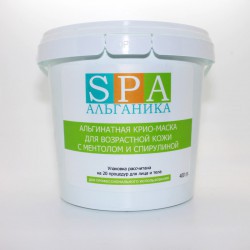 Альгинатная маска для лица SPA Альганика, с ментолом и спирулиной для возрастной кожи (400 гр)
