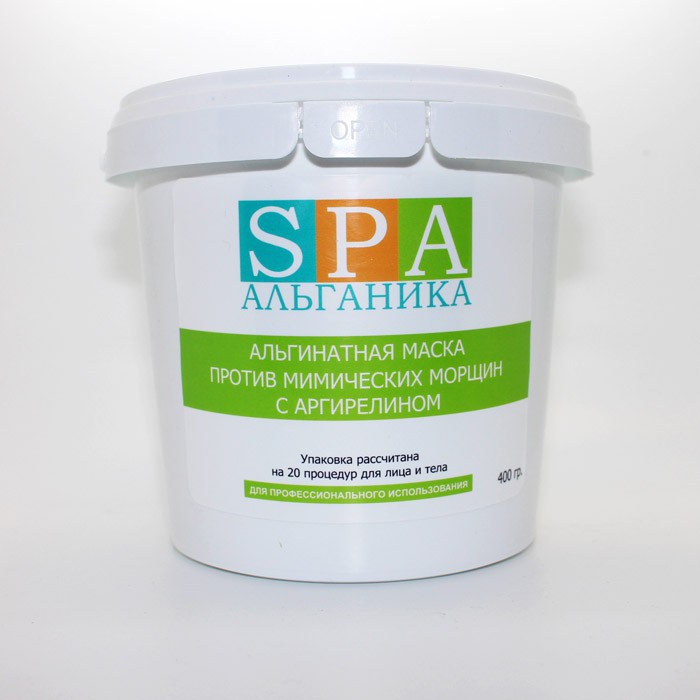 Альгинатная маска для лица SPA Альганика, с аргирелином против мимических морщин (400 гр)