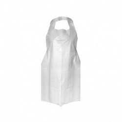 Одноразовый фартук полиэтиленовый белый 50шт/уп