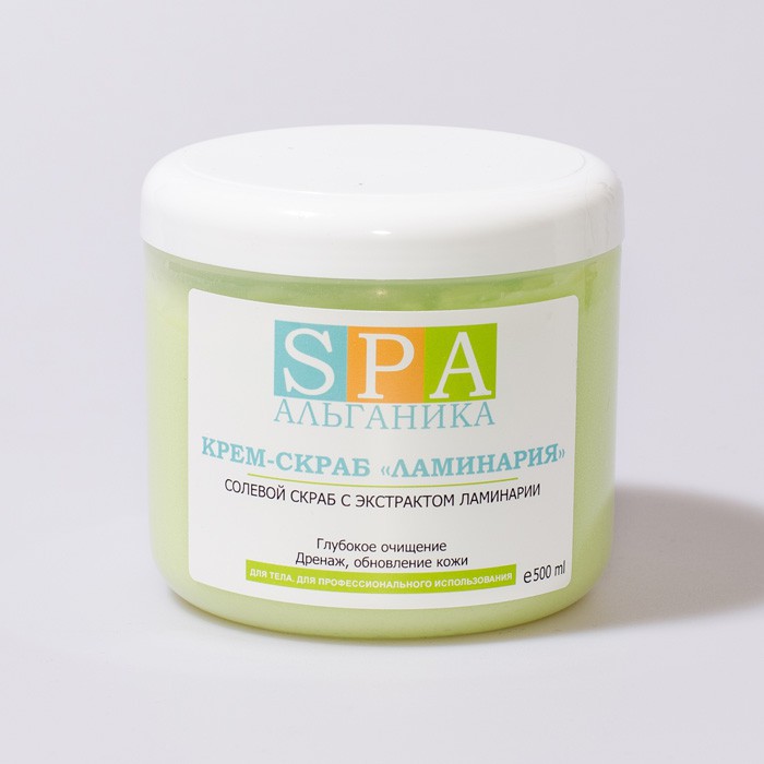 Солевой крем-скраб для тела «Ламинария» SPA Альганика (500 мл)