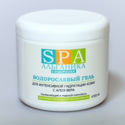 Водорослевый гель для интенсивной гидратации кожи с алоэ вера SPA Альганика (500 мл)