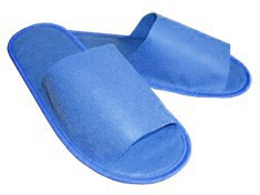 Тапочки с открытым мысом на жесткой подошве (10 пар в упаковке)