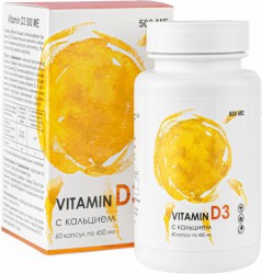 Vitamin D3 500 МЕ с кальцием - Алфит Плюс, 60 капсул 
