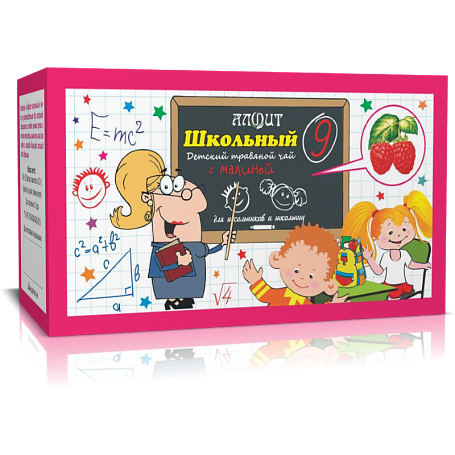 Травяной чай Алфит "Школьный 9", от кашля, 20 пакетиков (40 гр)