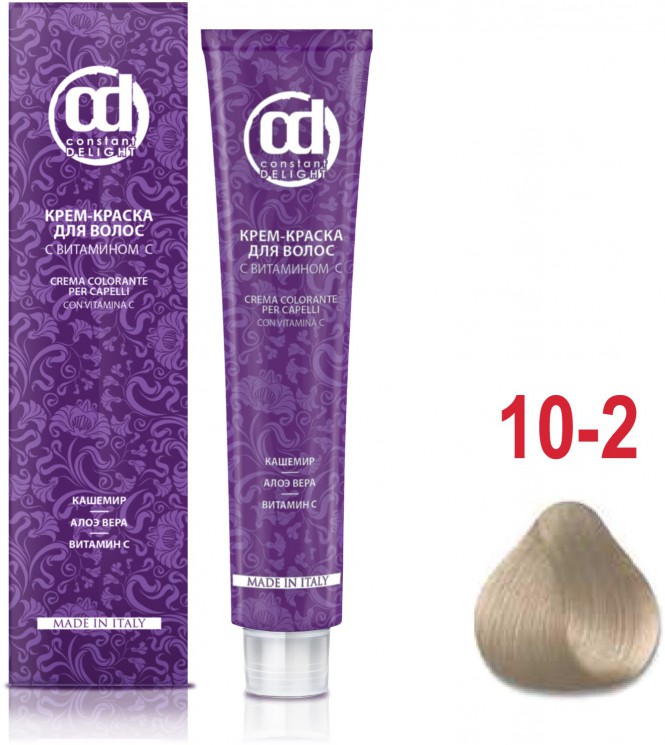 CD Д 10/2 крем-краска для волос с витамином С светлый блондин пепельный 100 мл