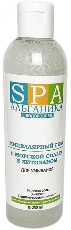 Мицелярный гель для умывания с хитозаном 250 мл SPA Альганика (серебристый), 250мл 