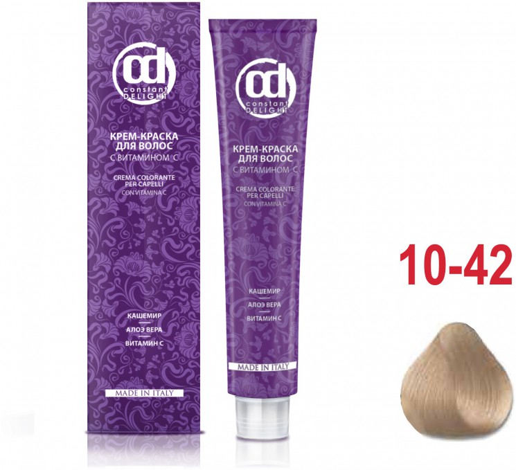 CD Д 10/42 крем-краска для волос с витамином С светлый блондин бежево-пепельный 100 мл