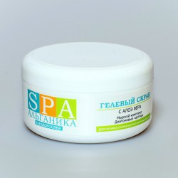 Скраб для тела SPA Альганика , гелевый, с алоэ вера, с морским комплексом и диатомовыми частицами (250 мл)