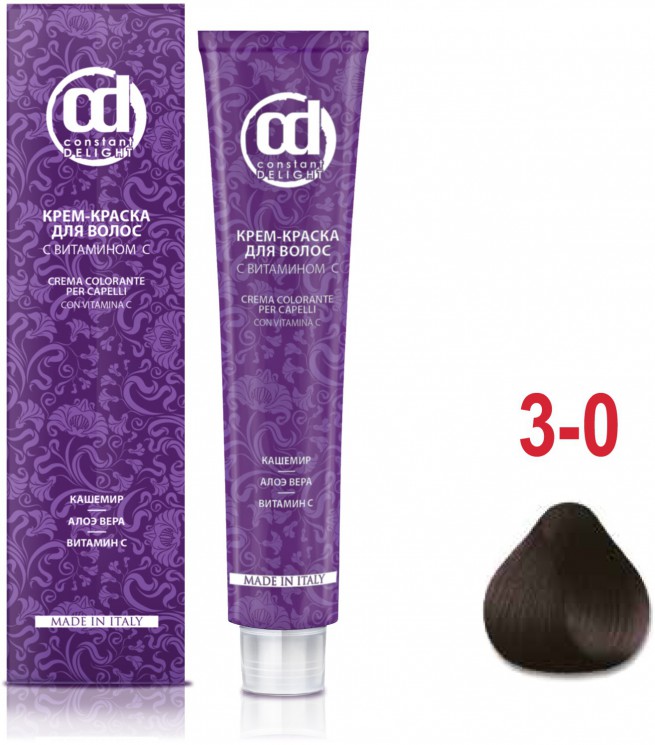 CD Д 3/0 крем-краска для волос с витамином С темно-коричневый натуральный 100 мл