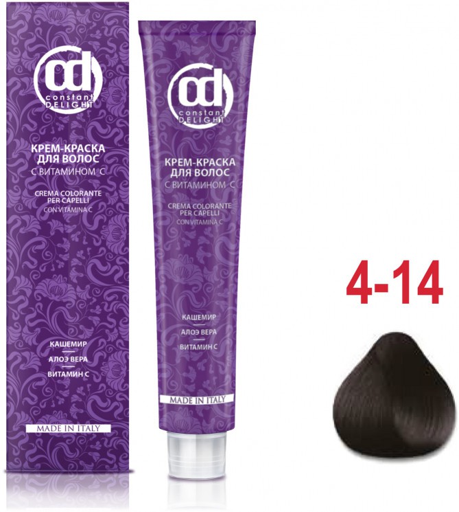 CD Д 4/14 крем-краска для волос с витамином С средне-коричневый сандре бежевый 100 мл