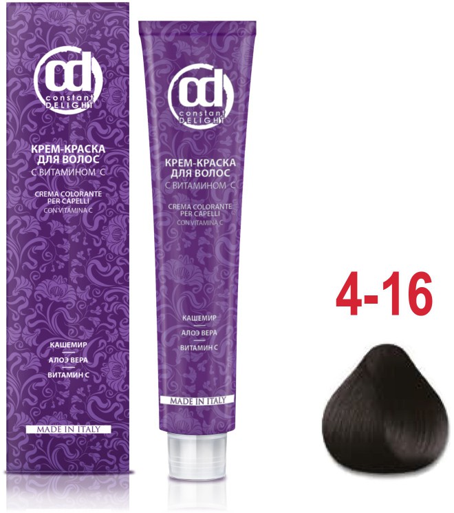CD Д 4/16 Крем-краска для волос с витамином С средне-коричневый сандре шоколадный 100 мл
