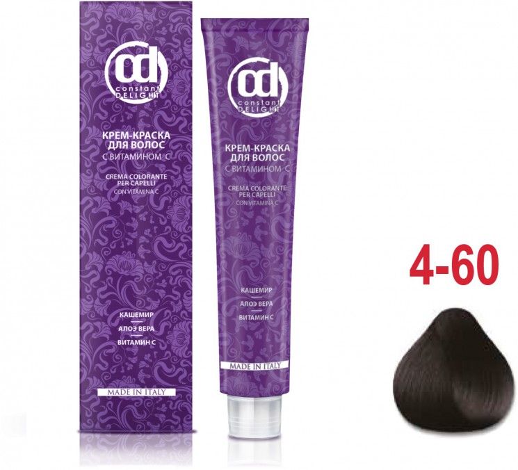 CD Д 4/6 крем-краска для волос с витамином С средне-коричневый шоколадный 100 мл