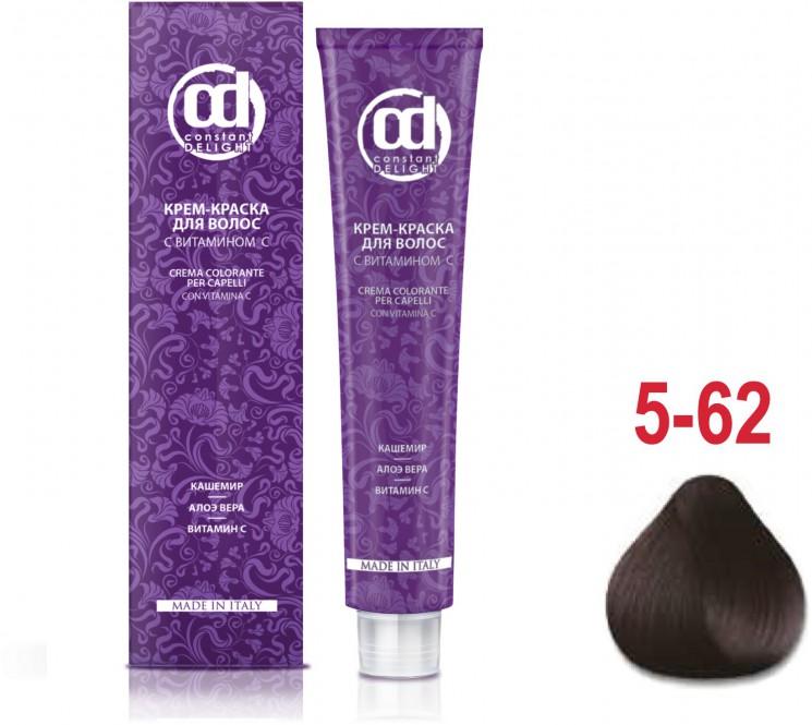 CD Д 5/62 крем-краска для волос с витамином С светло-коричневый шоколадно-пепельный 100 мл