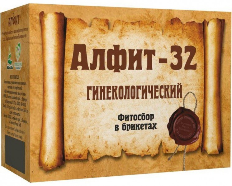 Чай Алфит-32 гинекологический брикетированный (60 брикетов по 2 г) 
