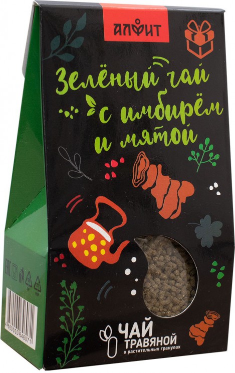 ЗЕЛЕНЫЙ ЧАЙ С ИМБИРЕМ И МЯТОЙ гранулированный, 60г